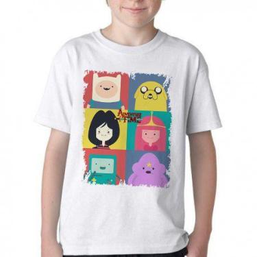 Imagem de  Camiseta Infantil ou adulto  Adventure Time moldura Blusa Criança tod