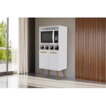 Imagem de Balcão NV Estilo Retrô 2 Portas Cor Branco - SM