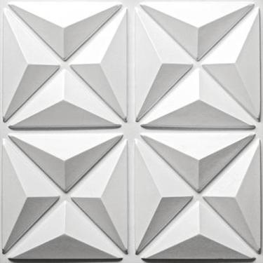 Imagem de Kit 24 placas 3d pvc ***auto adesiva*** modelo mini estrelar - WALLMAK