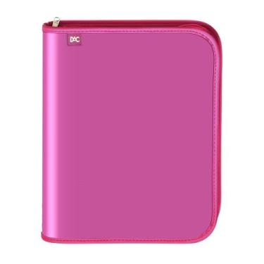 Imagem de Fichário Universitário Vision Rosa com Zíper - Caderno Argolado DAC