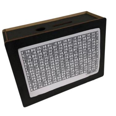 Imagem de Cofre Baú 5mil Woodbox Educativo Cofrinho Mágico Criativo Em Mdf - ANA