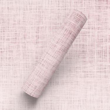 Imagem de Papel de Parede Adesivo Lavável Tema Linho Rosa Sala Quarto - BAZAR DO