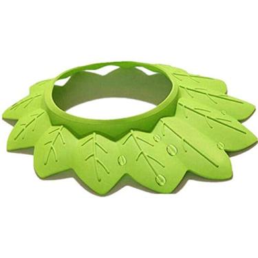 Imagem de Chapéu de Banho Infantil, Touca de Banho Macia para Crianças, Chapéu de Segurança de Banho Elástico Em Forma de Folha Confortável e Leve, Experiência de Banho Divertida (Verde)