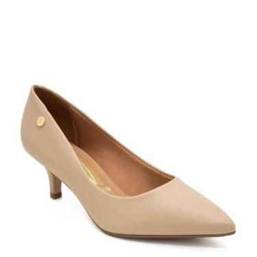 Imagem de Sapato Scarpin Salto Baixo Feminino Vizzano 1122.828 Bege, 37, Bege