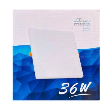 Imagem de Painel Plafon Led Sobrepor/Embutir Borda Infinita 36W 3000K Bivolt - D