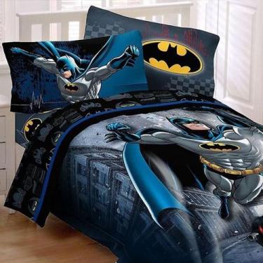 Imagem de Jogo de cama infantil batman 4 pç solteiro king com edredom - ESPAÇO C