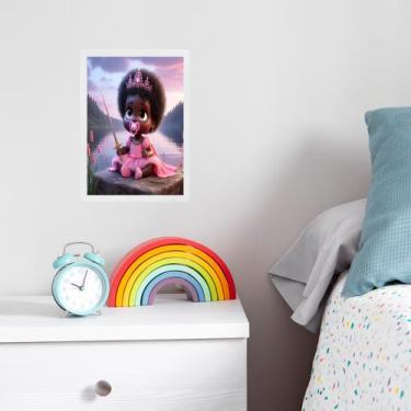 Imagem de Quadro Infantil Orixá Baby Obá 33x24cm - com vidro - Quadros On-line, 