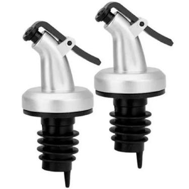 Imagem de Kit Bico Dosador Tampa 02 peças PVC Garrafa Azeite e Vinagre - Uny Gif