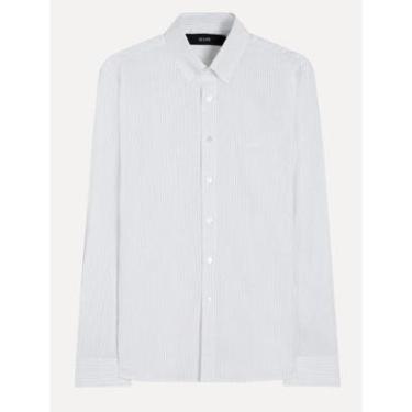 Imagem de Camisa Ellus Masculina Regular Tricoline Lodge Classic Listrada Branca-Masculino