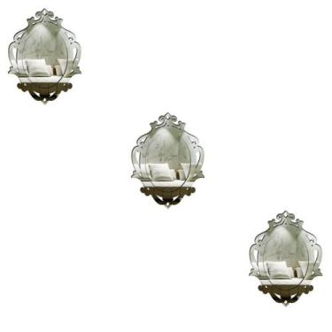 Imagem de Kit 3 Espelhos Decorativos venezianos  Pegui 32x24 3867 - CREATUS, pra