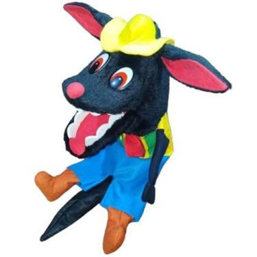 Imagem de Fantoche Lobo Mau Pelúcia, fantoche de mão - Fantoches Gonzaga