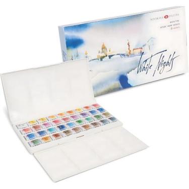 Imagem de Kit Aquarela Nevskaya White Nights Pastilhas C/ 36 Cores - NEVSKAYA PA