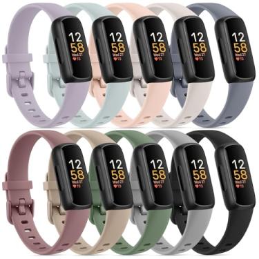 Imagem de Pacote com 10 pulseiras para Fitbit Inspire 3 para mulheres e homens, pulseiras de silicone macio ajustáveis para Fitbit Inspire 3 Fitness Tracker (pacote com 10)