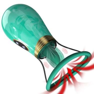 Imagem de Rose Ferramenta para adultos brinquedos sexuais para casais - Vibradores de sucção 2 em 1 com 7 bocas beijando e lambendo a língua e ventosas automáticas/manuais para uso para clitóris, (Cor ciano)