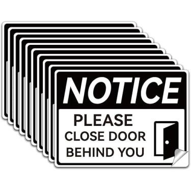 Imagem de WADORN 10 adesivos Please Close Door Behind You, feche a porta, por favor, mantenha a porta fechada, etiquetas para fechar, à prova d'água, adesivos de vinil autoadesivos para loja no local de