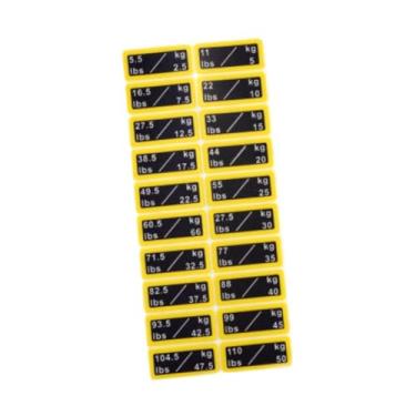 Imagem de rockible Pilha de peso etiquetas decalques pilha de peso etiquetas equipamentos de fitness acessórios da máquina treinamento de força número de peso adesivos, 2.5 a 50kg, 3.2cmx1.3cm