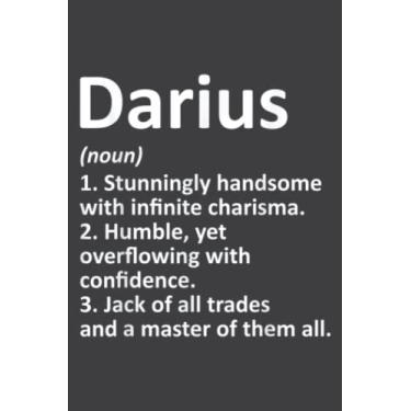 Imagem de Darius Definition Personalized Name Funny Birthday Gift Idea Quote: FLOWER JOURNAL: 6" x 9", 100 Pages, Planner, Lined College Ruled Paper, Journal, Diary, Matte Finish Cover