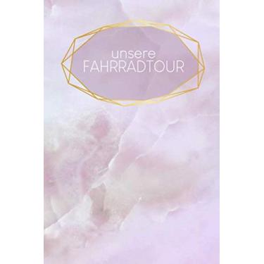Imagem de Unsere Fahrradtour: Notizbuch | Blanko Gepunktet | 120 Seiten | A5 | Für deine Reise mit dem Bike | Motiv: rosa Quartz