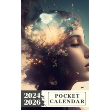Imagem de Pocket Calendar 2024-2026 With Moon Phase: Three-Year Monthly Planner for Purse, 36 Months from January 2024 to December 2026 | Mind
