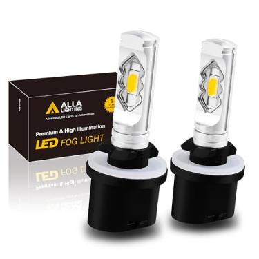Imagem de Lâmpadas de LED de neblina Alla Lighting 3800lm 899 880 Xtreme Super Brilhante 892 880 Lâmpada LED ETI 56-SMD LED 880 Lâmpada para carros de motocicleta caminhões SUVs luzes de neblina DRL, 3000K Amarelo âmbar (conjunto com 2)