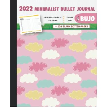 Imagem de 2022 Minimalist Bullet Journal/BUJO with Colorful Clouds in a Pink Background Cover: Basic Bujo | Classic Bullet Journal Help You Organize Your Life ... And Dotted Pages | 240 Pages | 7.5 * 9.25