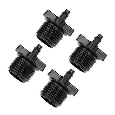 Imagem de Conector de tubo de gotejamento para farinha Uxcell 1/2 rosca macho BSPF 4/7 mm para sistema de irrigação de jardim e agroindústria, 20 peças de plástico