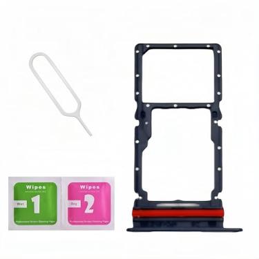 Imagem de LNONLS Suporte para Galaxy A16 5G Dual SIM Card Slot Substituição para Samsung Galaxy A16 5G SM-A166M/DSN com bandeja de cartão SIM pino de ejeção aberta e bandeja de cartão SD preto