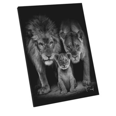 Imagem de Quadro Grande 100x75 Moldura Interna - Escolha Seu Modelo (Proteção de Leão)