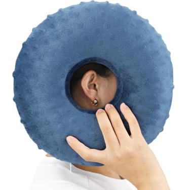 Imagem de Heal n Hope Travesseiro de piercing de orelha para pessoas que dormem de lado com orifício de ouvido para dor de ouvido CNH, piercing, alívio da dor, travesseiro de pressão lateral, protetor de