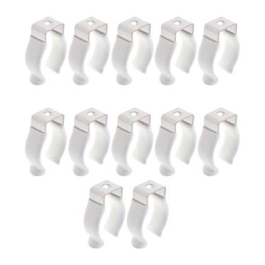 Imagem de Ioensy 12 peças clipes suporte suporte tubo fluorescente parafuso grampos de tubo para tubo integrado luminária, com Envoltório para Os Pés