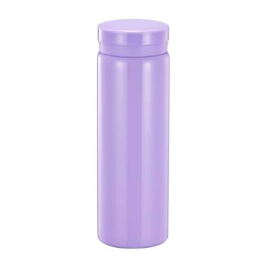 Imagem de Garrafa térmica pequena de aço inoxidável de 293 ml - vácuo isolado, à prova de vazamento, mantém as bebidas quentes/frias - ideal para café, chá, água - roxo
