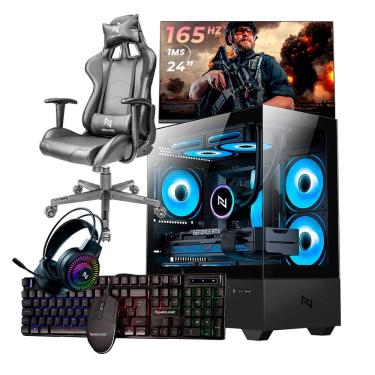 Imagem de Pc Gamer Completo Ryzen 5 5600GT, 16GB 3200Mhz, (Radeon Vega 7 Integrado), A520M DX, SSD 480GB M.2, 500W 80 Plus, 3 fans, Cadeira, Neologic - NLI89154
