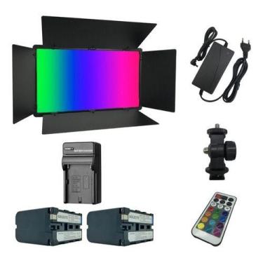 Imagem de Painel Iluminador de LED 50w Soleste U800 RGB com fonte bivolt2 bateri