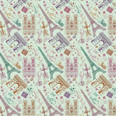 Imagem de Papel Parede Verde Claro Paris Carta Coração Perfume Beijo