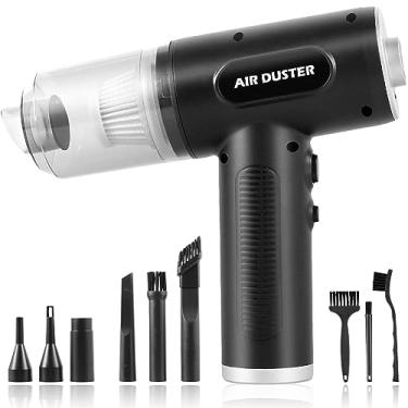 Imagem de Soprador de ar comprimido de 68 W 6000 mAh, espanador de ar sem fio recarregável, 3 velocidades ajustáveis, limpador de pó de ar 6500Pa espanador de ar 50000RPM soprador de ar portátil com 5 bocais