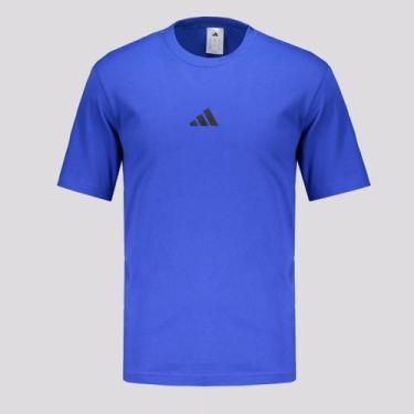 Imagem de Camiseta Adidas Small Logo Tee Azul, G
