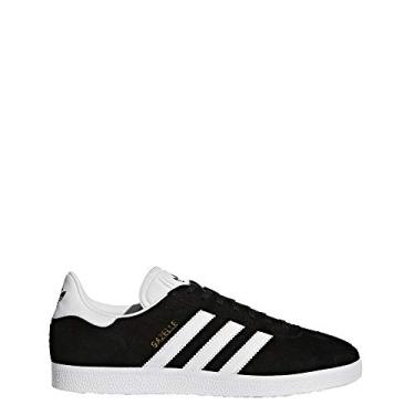 Imagem de adidas Gazelle Tênis masculino, Preto/branco/dourado metálico, 4.5 Wide