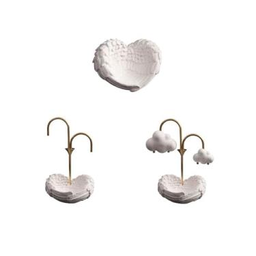 Imagem de Suporte de joias, brincos, suporte de exibição, brincos, gesso, ornamentos criativos, joalheria, brincos, armazenamento de brincos, moldura de metal, expositor de joias, One Size, Ágata