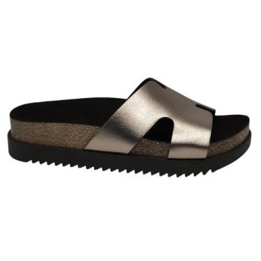 Imagem de Sandália Slide Feminina Flatform Papete Tiras Moleca 5500.100.14710, 3