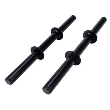 Imagem de Barra de Musculação com Presilha, 40 cm, Kit com 2 Halteres para Anilhas, Com Presilhas.