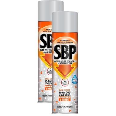 Imagem de 2 Inseticida Sbp Anti Insetos Voadores Ação Magnética 360ml