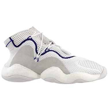Imagem de Tênis masculino casual de basquete Crazy BYW da Adidas, White / White, 9