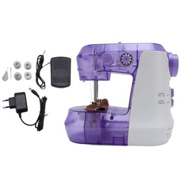 Imagem de Máquina de Costura, Máquina de Costura Básica de Mesa Elétrica Com Cortador de Rosca Leve Portátil Mini -Costura Automática Completa para Costura Em Casa (plugue americano)