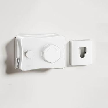 Imagem de Varal Invisível Interno Varal Retrátil Montado Arame Para Varanda Para Banheiro Interno(White)