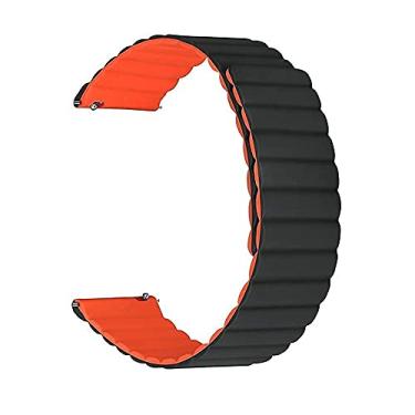 Imagem de PFCT-U Pulseira magnética de silicone para relógio inteligente de liberação rápida de 22 mm para Gear S3 de substituição para Galaxy 46 mm Versa 2 Fenix 5 Plus Forerunner 935 945 S60 S62 GT2 Gen 5