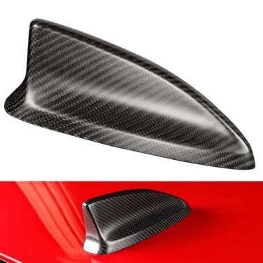 Imagem de JSWAN Cobertura de base de antena de tubarão de teto de carro de fibra de carbono real para 11ª geração Civic Hatchback Type r FL5 Typer Roof Base de sinal de rádio aéreo acessórios de decoração