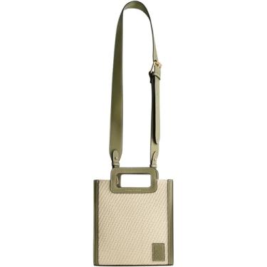 Imagem de Tommy Bahama Bolsa feminina Norte/Sul com design moderno de tecido e alça de ombro ajustável, sálvia, Sálvia
