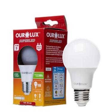 Imagem de Lâmpada Led Bulbo A60 9w E27 Bivolt 6500k Branco Frio Bivolt