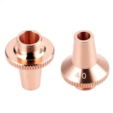 Imagem de SENFENG 5 peças de bocal de tubo 3D a laser de fibra M8 duplo 1,2 para Raytools WSX Boci Precitec D15 M8 H19 para cabeça de corte a laser de fibra, camada dupla, calibre 1,0-5,0 mm