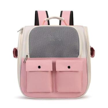 Imagem de Bolsa de Transporte Pet Avião Viagem Mala para Cachorros e Gato Cabine mochila(Rosa)